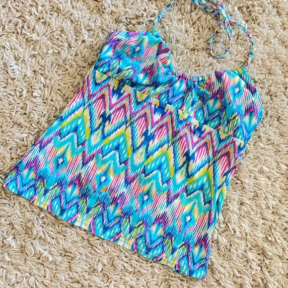 Kenneth Cole halter Tankini multi-color medium - Picture 8 of 8